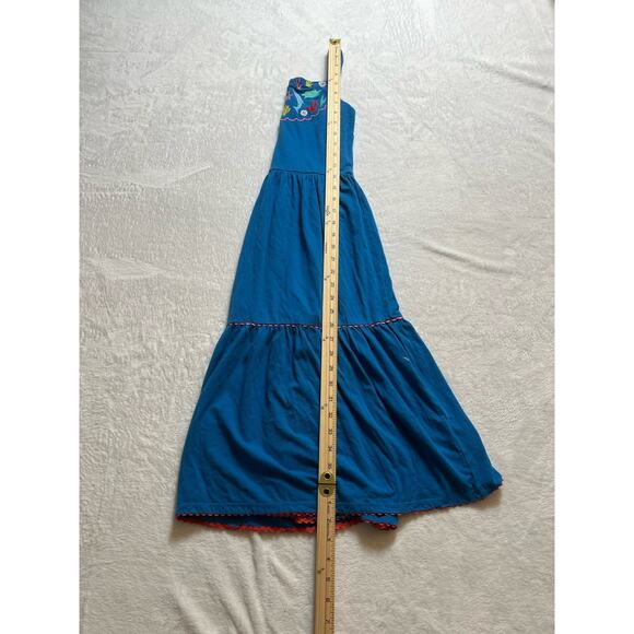 Boden Girl's Embroidered Sundress Size 11-12Y Blue Sea Animals Beachy Colorful - Picture 7 of 7